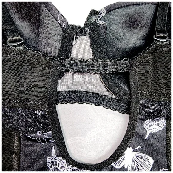 Jessica Simpson intimates Babydoll Lingerie- SMALL- Black & White- Women's - Picture 10 of 14